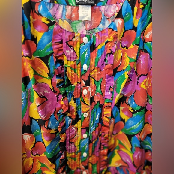 Vintage Chez California floral maxi kaftan dress size 24W - Picture 10 of 15